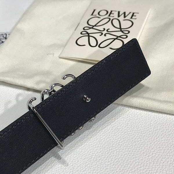 loewe原單進口雙面頭層牛皮皮帶