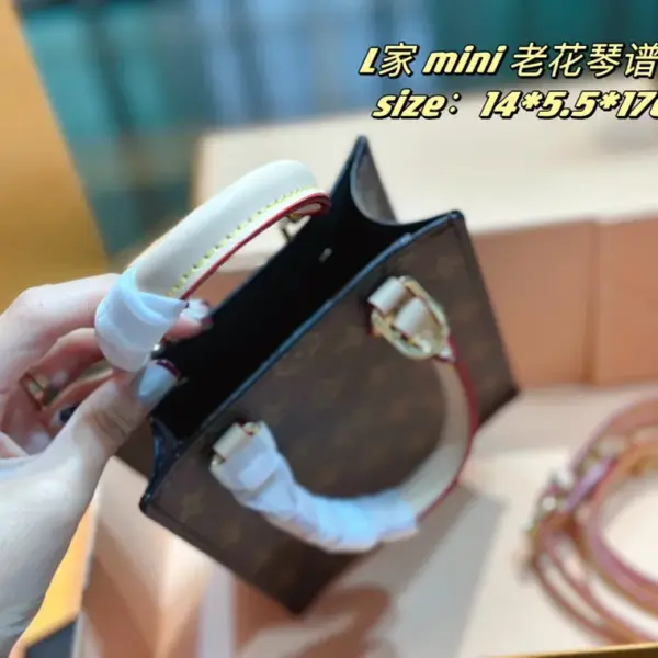 頂級原單1：1 路易威登lv 琴譜包mini 肩帶調節老花色