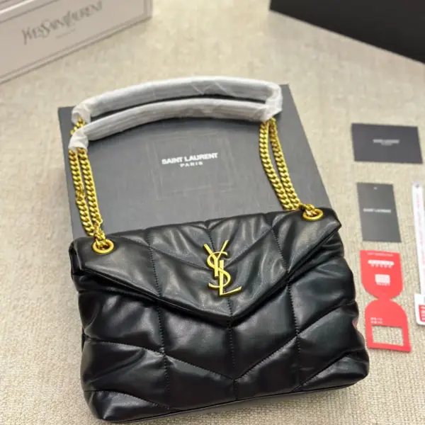 YSL/聖羅蘭小姐PUFFER絎縫小羊皮秋冬包包YSL軟糯的雲朵包楊冪款YSL軟糯的雲朵包尺寸大號28 20cm 小號22 15cm
