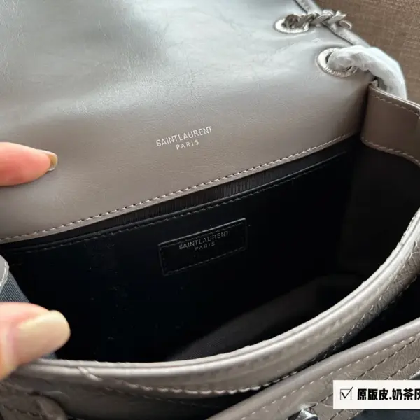 ysl高仿 niki 皮料軟糯質感〰️進口牛皮！質感真的不一般！說真的niki真的太適合秋冬啦！22*18cm（小）