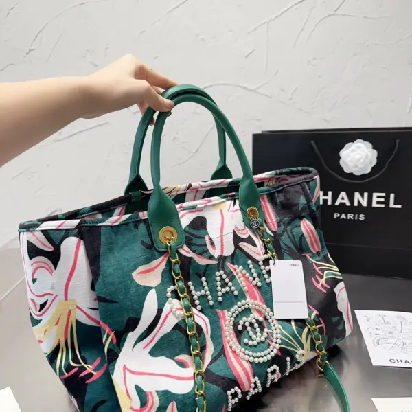香奈兒CHANEL 花卉珍珠沙灘包高仿精緻美2023頂級版本
