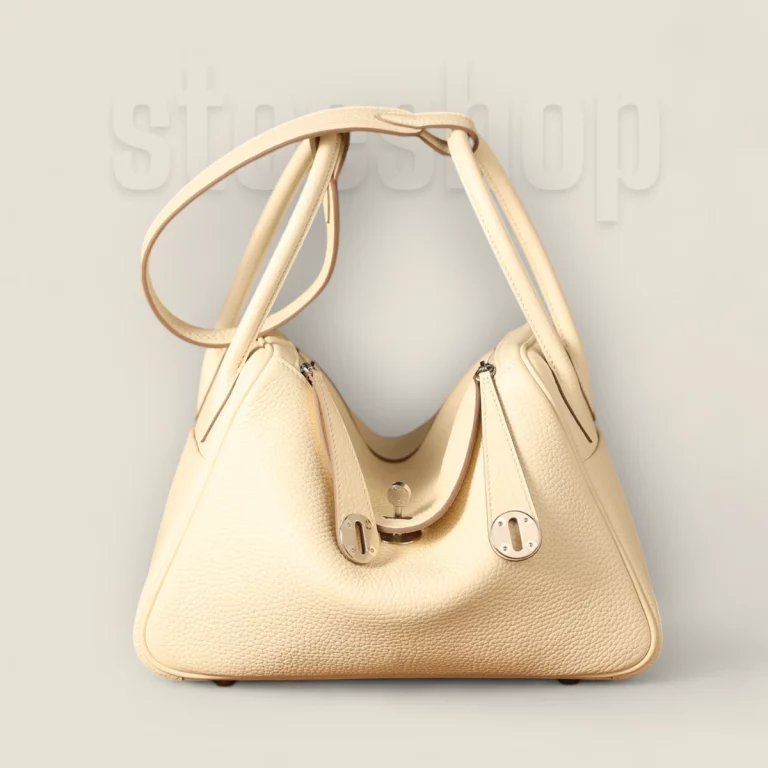 高仿愛馬仕Hermes*Lindy26奶昔白銀扣全手工版本