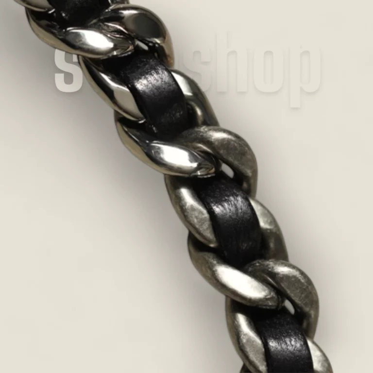 高仿香奈兒23P系列雙拼色鏈條包黑金款，簡約奢華