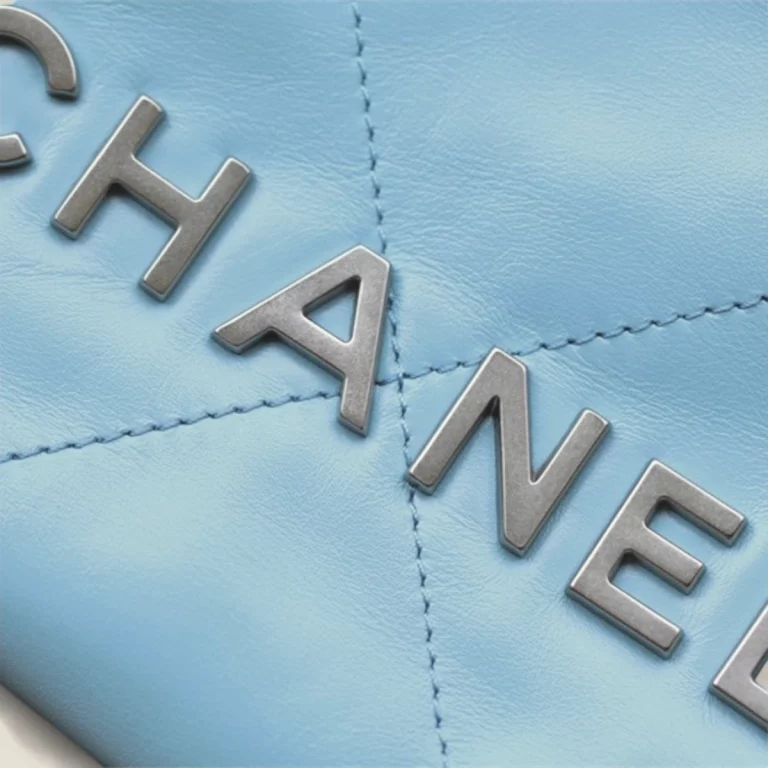 頂級精仿Chanel Mini奶藍色購物袋高仿精品版