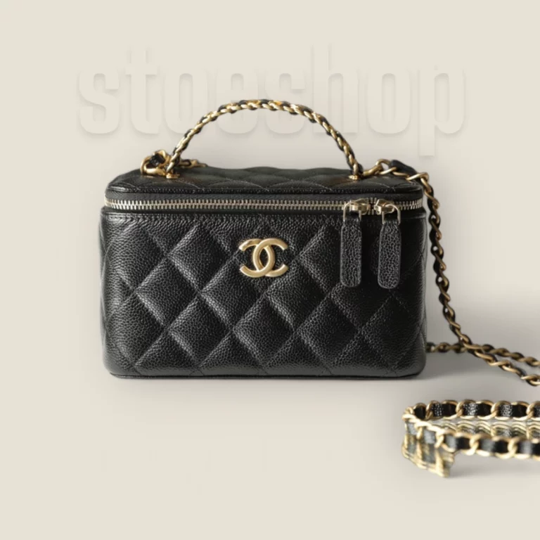 台灣高仿奢侈品Chanel22S黑金化妝包