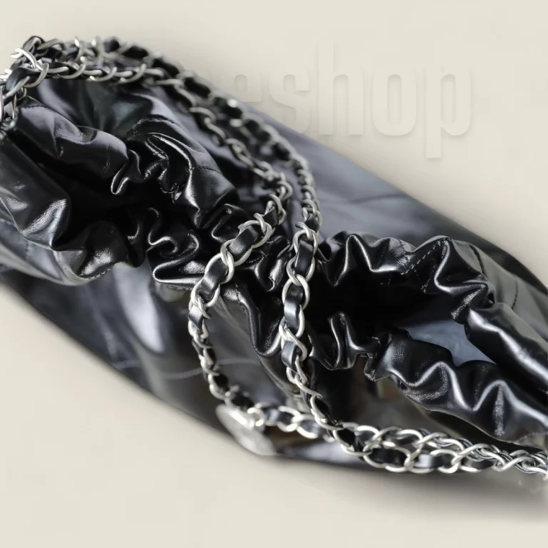 頂級高仿Chanel 22Bag中號黑銀購物袋，完美還原官網