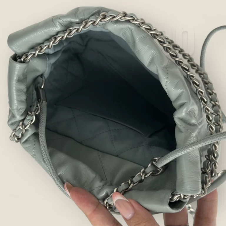 超A級高仿Chanel 23S系列霧霾藍Mini購物袋精細版