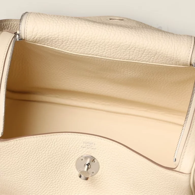高仿愛馬仕Hermes*Lindy26奶昔白銀扣全手工版本