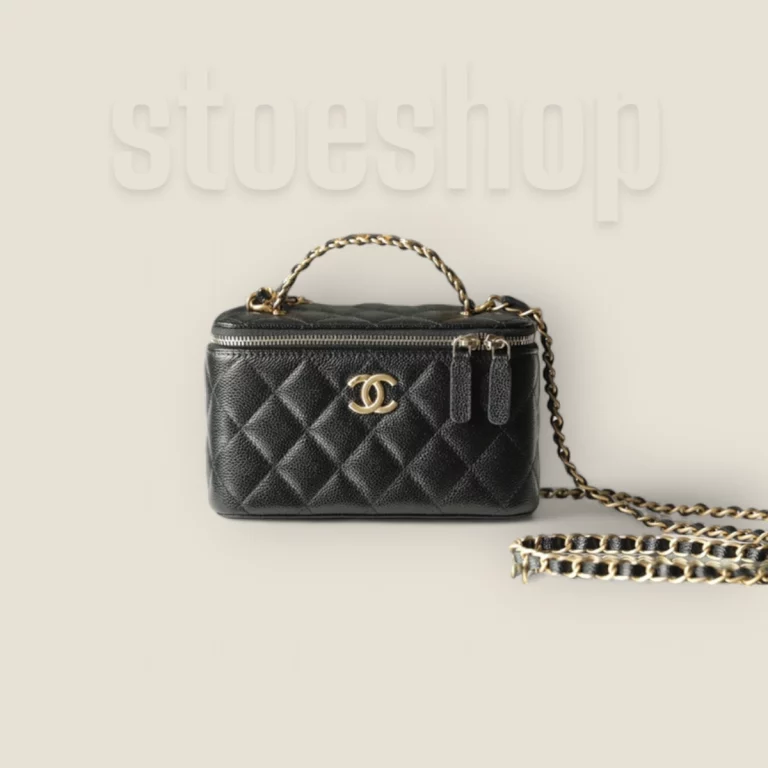 台灣高仿奢侈品Chanel22S黑金化妝包