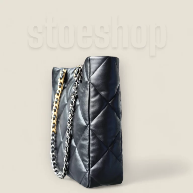 Chanel購物袋Bag19系列黑色小羊皮高端仿真版，頂級品質打造 Chanel購物袋
