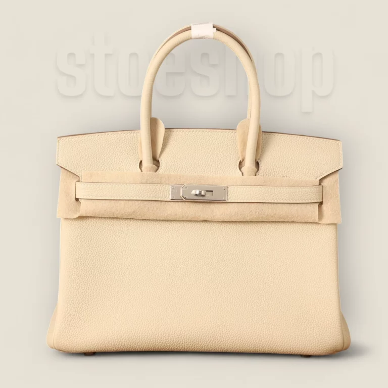 台灣高仿愛馬仕*Birkin30奶昔白銀扣全手工版本 台灣高仿