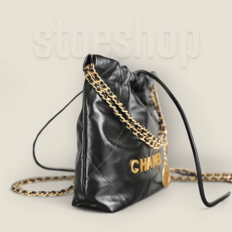 頂級精仿Chanel 23S春夏系列黑金Mini購物袋高仿精品