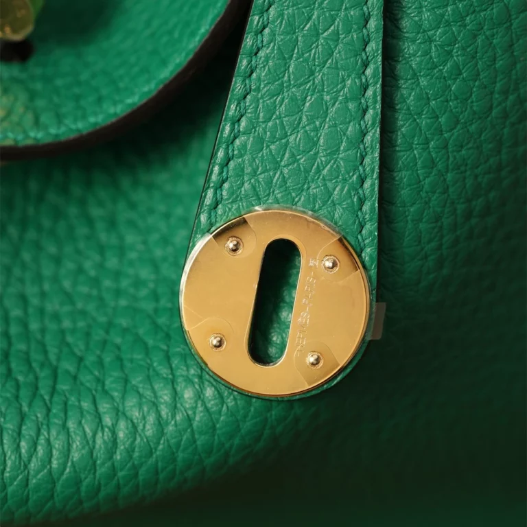 高仿台灣愛馬仕Hermes*Lindy26絲絨綠金扣全手工版本 30 高仿台灣愛馬仕Hermes*Lindy26絲絨綠金扣全手工版本