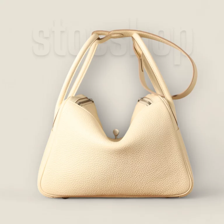 高仿愛馬仕Hermes*Lindy26奶昔白銀扣全手工版本