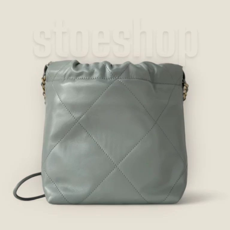 高仿Chanel 23S系列霧霾藍Mini購物袋金扣超A精仿款