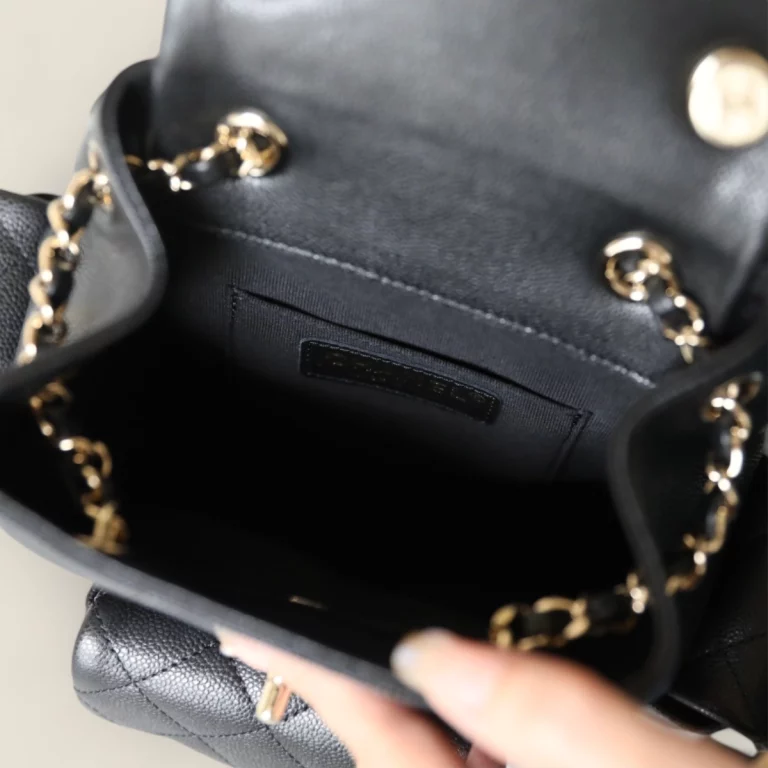 香港Chanel高仿23K系列坦克包黑淡金小號