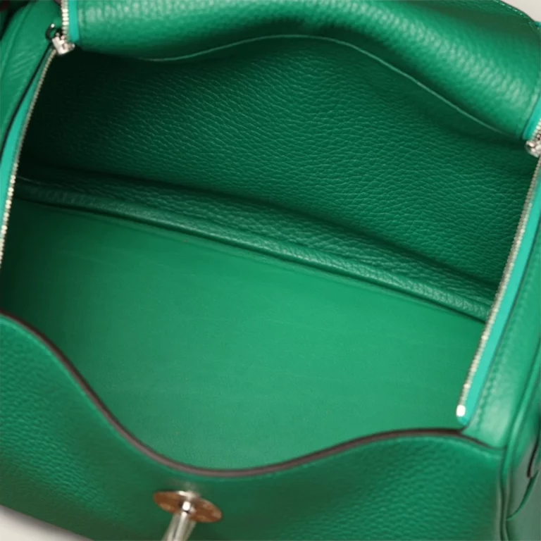高仿頂級愛馬仕Hermes*Lindy26絲絨綠銀扣全手工版本 25 高仿頂級愛馬仕Hermes*Lindy26絲絨綠銀扣全手工版本