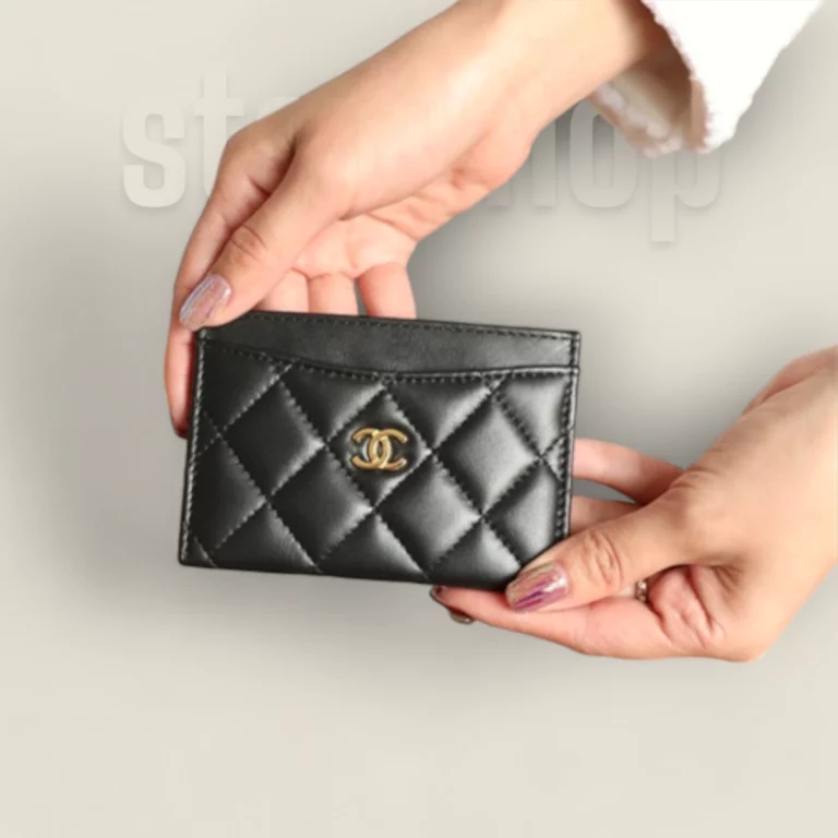 頂級高仿香奈兒小羊皮黑金卡夾|奢華品質錢夾