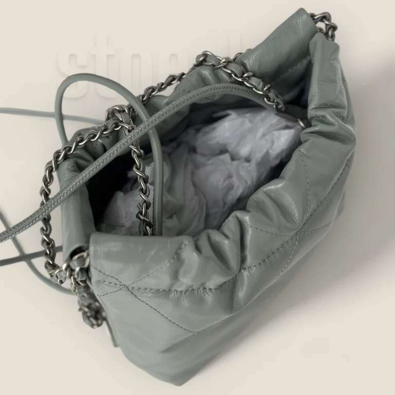 超A級高仿Chanel 23S系列霧霾藍Mini購物袋精細版