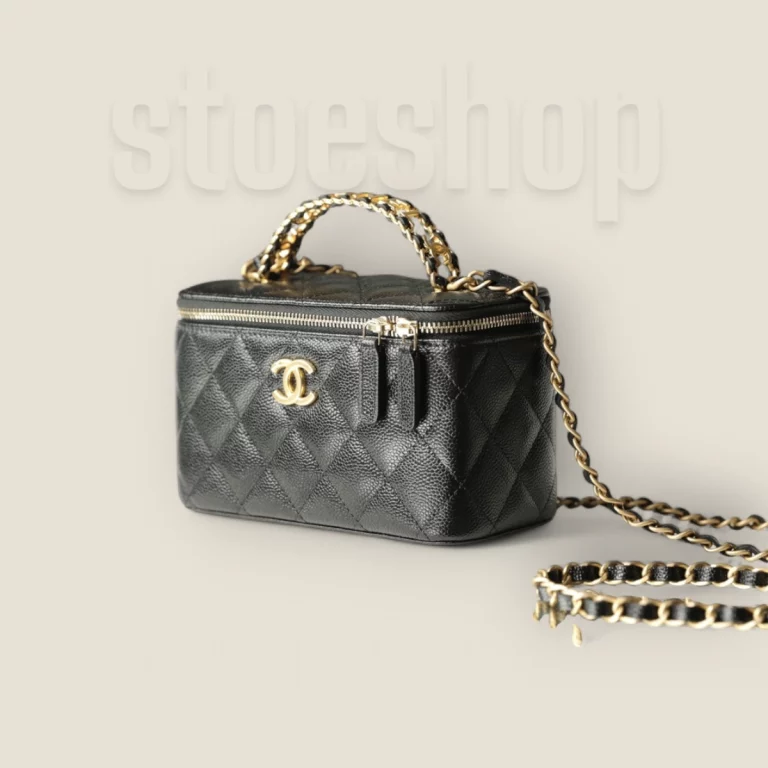 台灣高仿奢侈品Chanel22S黑金化妝包