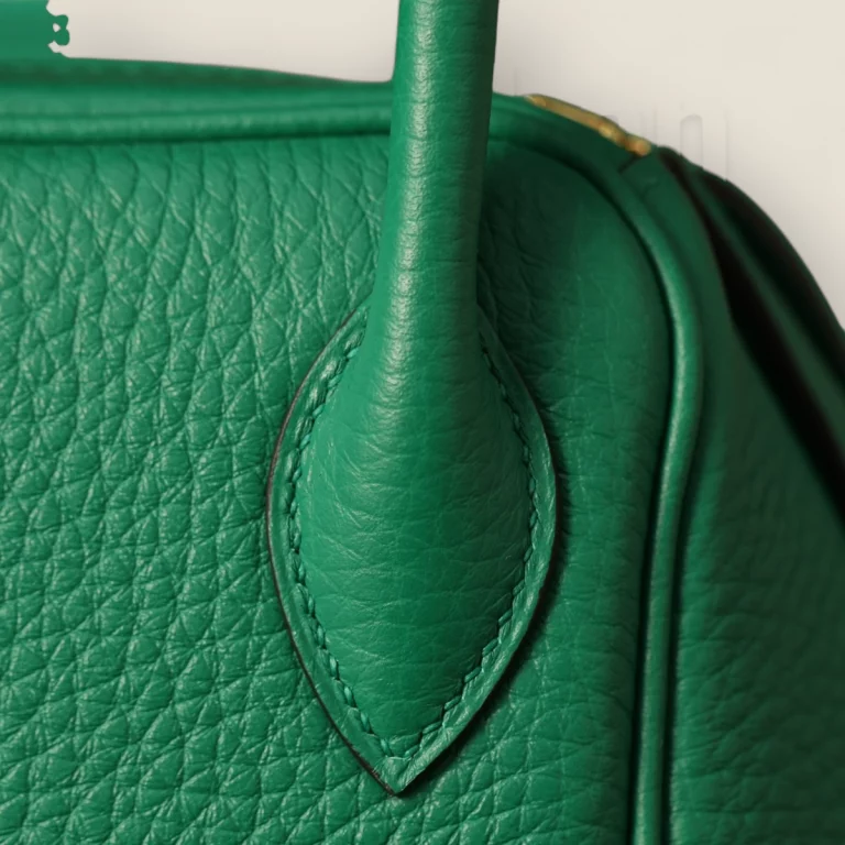 高仿台灣愛馬仕Hermes*Lindy26絲絨綠金扣全手工版本 28 高仿台灣愛馬仕Hermes*Lindy26絲絨綠金扣全手工版本