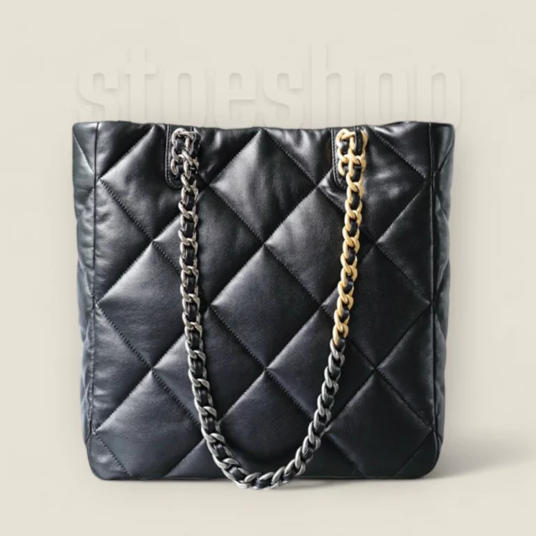 Chanel購物袋Bag19系列黑色小羊皮高端仿真版，頂級品質打造 Chanel購物袋