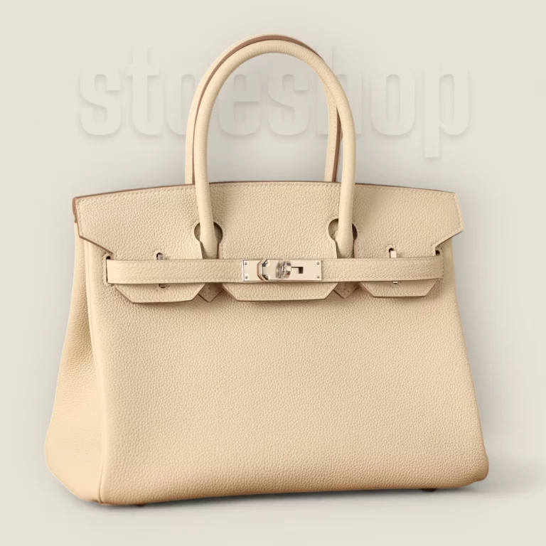 台灣高仿愛馬仕*Birkin30奶昔白銀扣全手工版本 台灣高仿