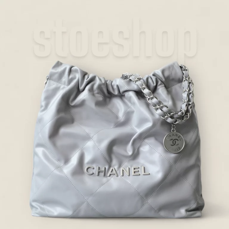 復刻官網同款Chanel購物袋奶奶灰中號高仿版 Chanel購物袋