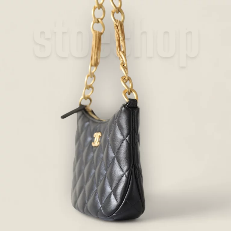 Chanel高仿奢侈品腋下包23aHobo系列黑金 14 Chanel高仿 Chanel高仿奢侈品腋下包23aHobo系列黑金 Chanel高仿
