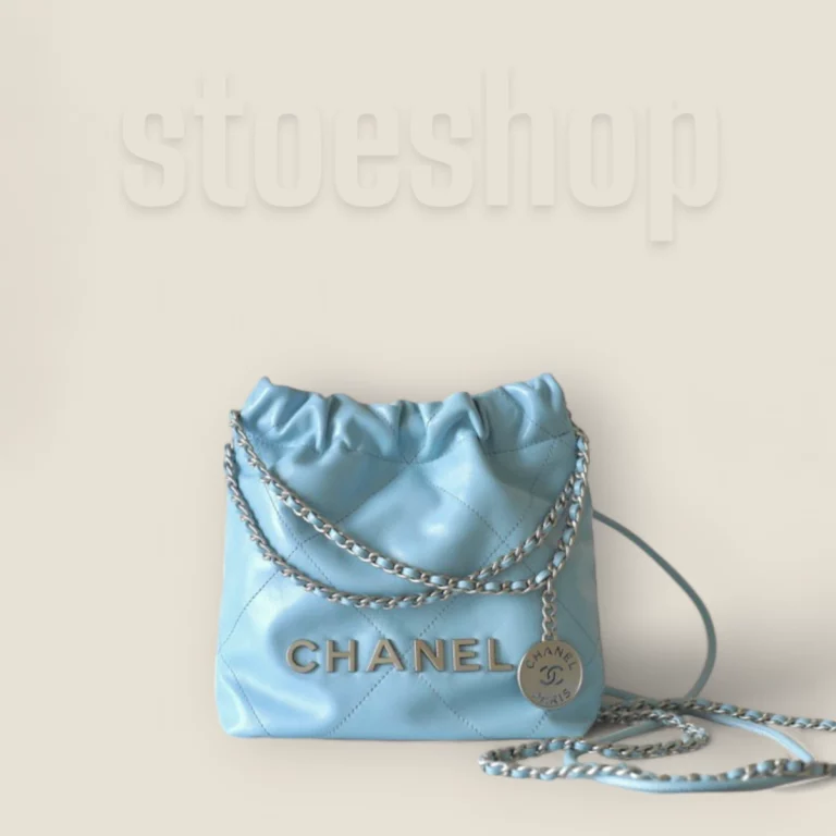 頂級精仿Chanel Mini奶藍色購物袋高仿精品版
