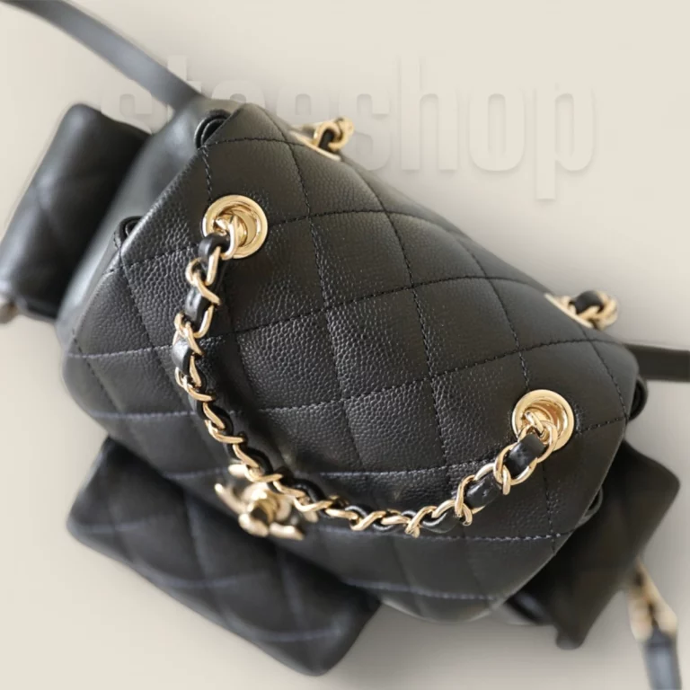香港Chanel高仿23K系列坦克包黑淡金小號