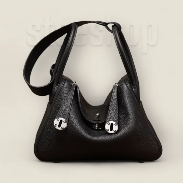 高仿頂級愛馬仕Hermes*Lindy26黑色銀扣全手工版本