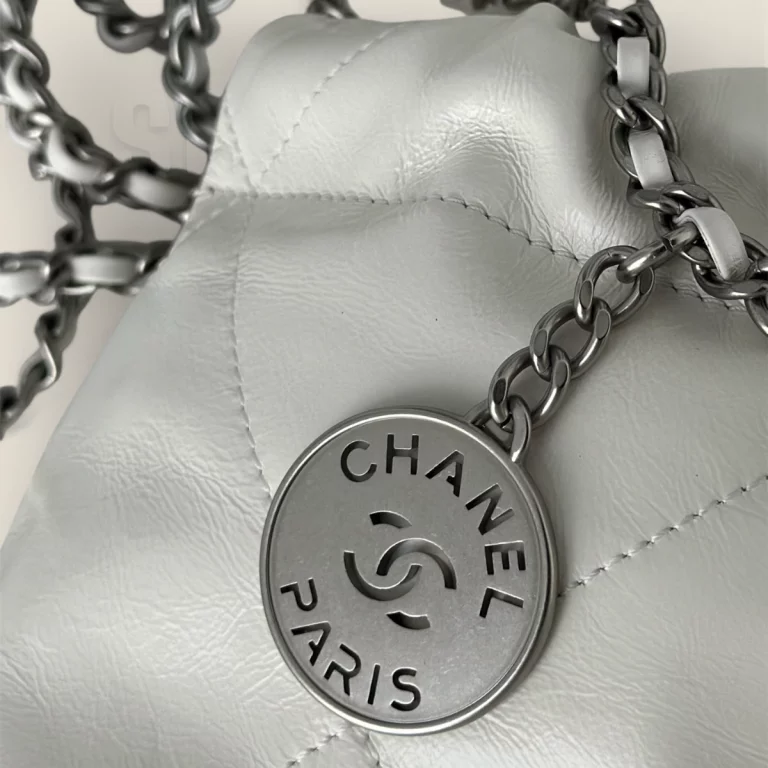 超A高仿Chanel 23S系列白色小牛皮Mini購物袋精品版