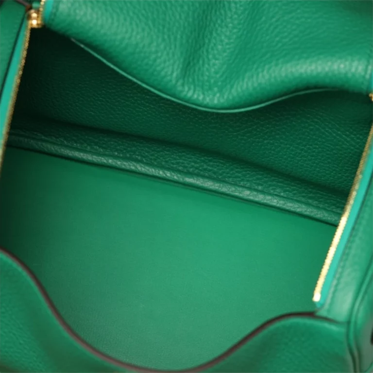 高仿台灣愛馬仕Hermes*Lindy26絲絨綠金扣全手工版本 25 高仿台灣愛馬仕Hermes*Lindy26絲絨綠金扣全手工版本