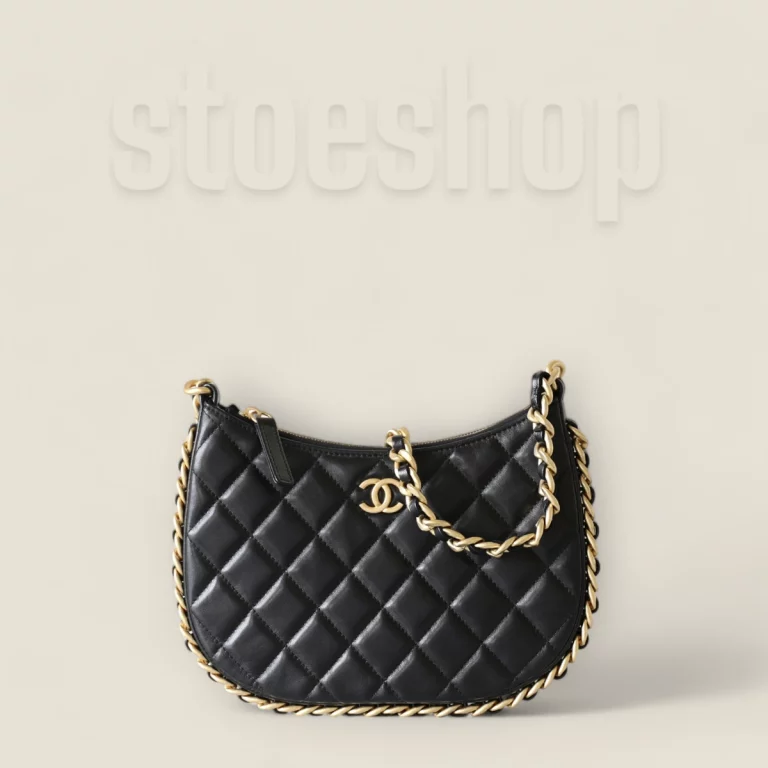 原單高仿Chanel腋下麻將包Hobo系列黑金小號 原單高仿Chanel