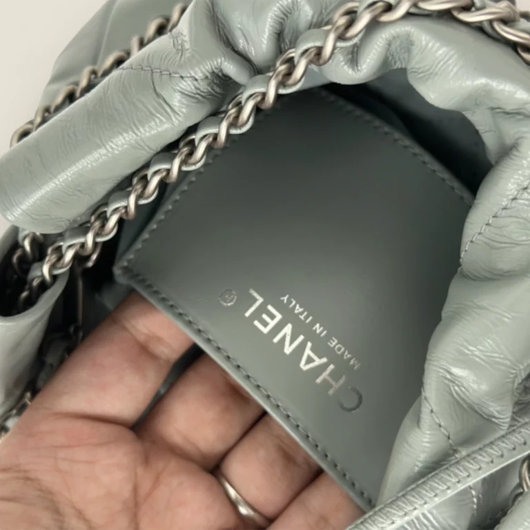 超A級高仿Chanel 23S系列霧霾藍Mini購物袋精細版