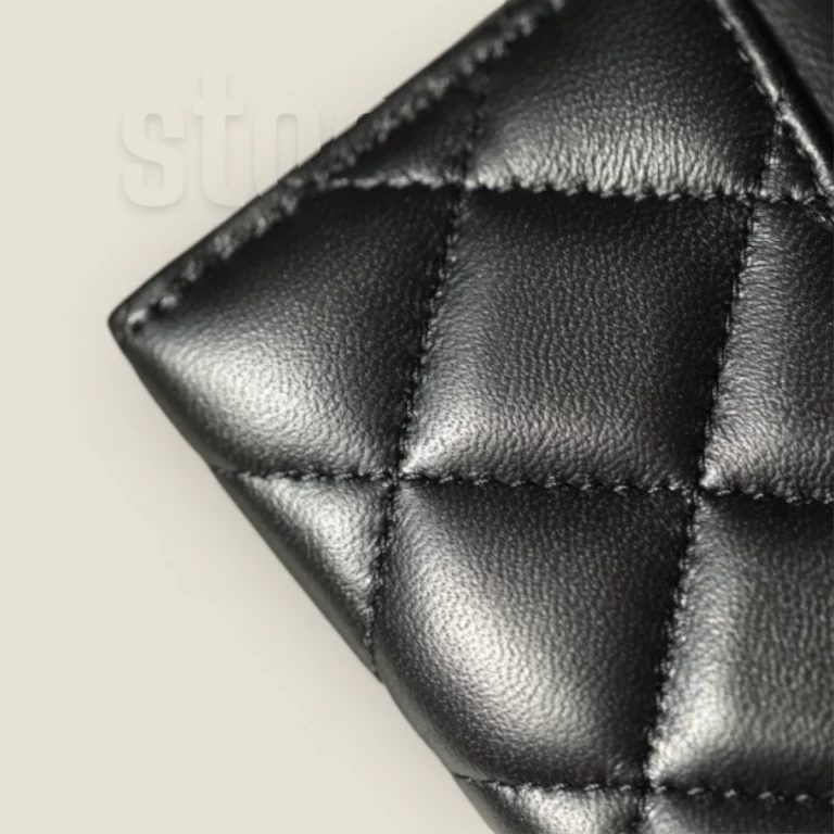 頂級高仿香奈兒小羊皮黑金卡夾|奢華品質錢夾