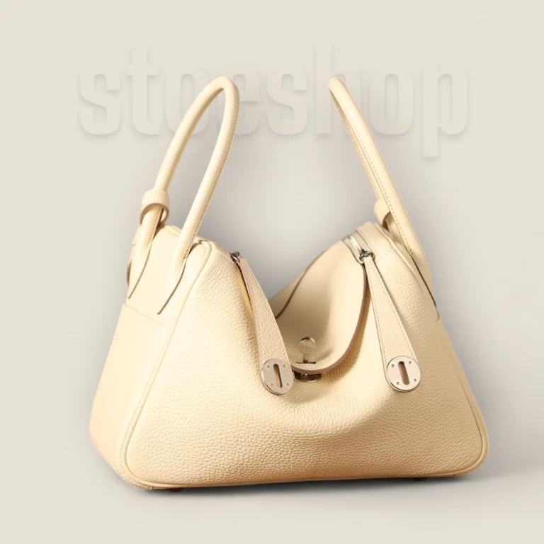 高仿愛馬仕Hermes*Lindy26奶昔白銀扣全手工版本