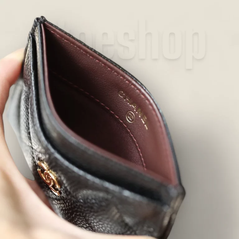 香港頂級高仿香奈兒黑金魚子醬卡夾|經典奢侈品仿製