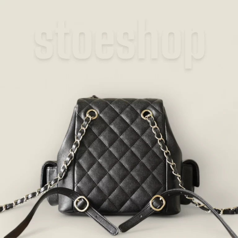 Chanel高仿背包23K系列坦克炸藥包黑淡金大號 11 Chanel高仿背包23K系列坦克炸藥包黑淡金大號