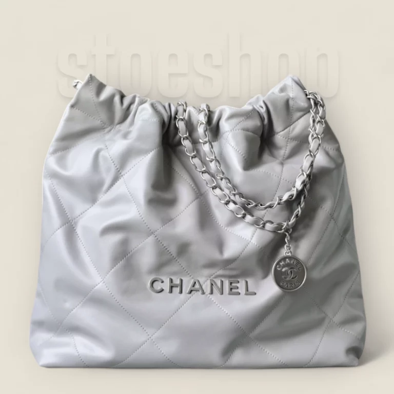 復刻包包官網Chanel購物袋奶奶灰中號免檢版 Chanel購物袋