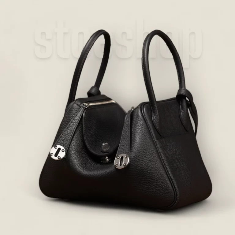 高仿頂級愛馬仕Hermes*Lindy26黑色銀扣全手工版本