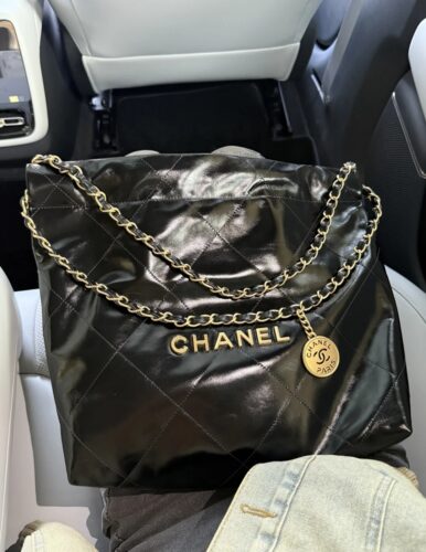 頂級高仿Chanel垃圾袋早春新款黑色/金扣M級復刻版 photo review