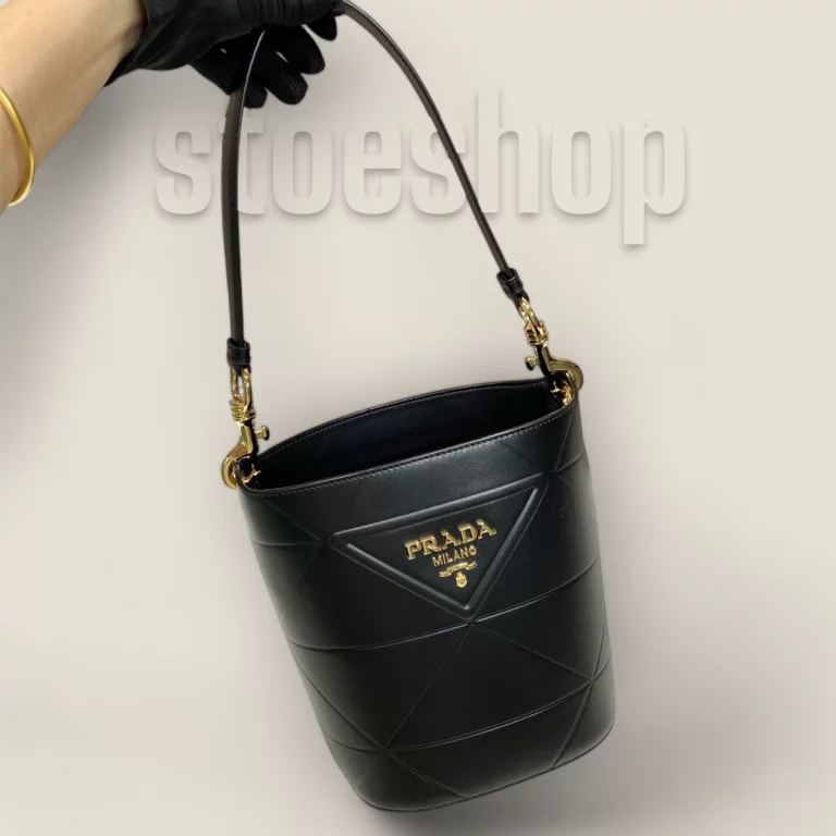 超級複製高仿普拉達Prada水桶包黑色 - 質量優選的奢華包包1BA380 17 超級複製高仿普拉達Prada水桶包黑色 - 質量優選的奢華包包1BA380