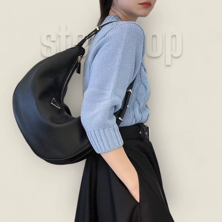 一比一高仿普拉達Prada Moon手袋系列 1BC212 大號黑色 - 時尚精品手袋 1BC212-2CYS-F0002