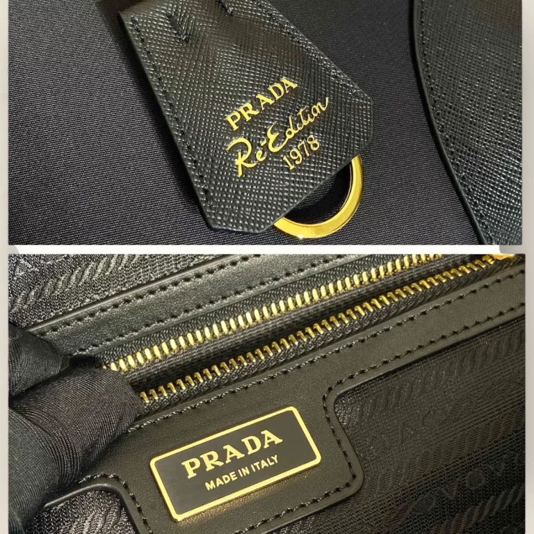 頂級原單高仿普拉達Prada ReEdition系列手提袋 - 大號黑色複刻版 - 1BB114-R064-F0002-V-OOO 21 頂級原單高仿普拉達Prada ReEdition系列手提袋 - 大號黑色複刻版 - 1BB114-R064-F0002-V-OOO