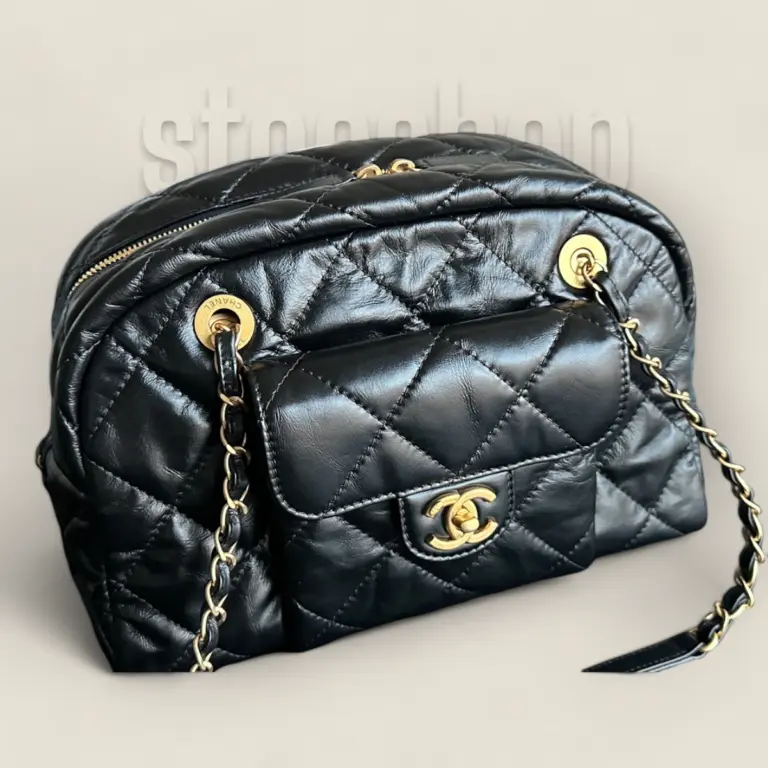 頂級精仿Chanel 24A Bowling Bag保齡球包——法國Montebello胎牛皮與復古砂金完美結合的時尚之選 頂級精仿Chanel
