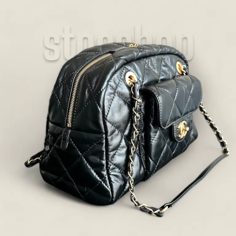 頂級精仿Chanel 24A Bowling Bag保齡球包——法國Montebello胎牛皮與復古砂金完美結合的時尚之選 頂級精仿Chanel