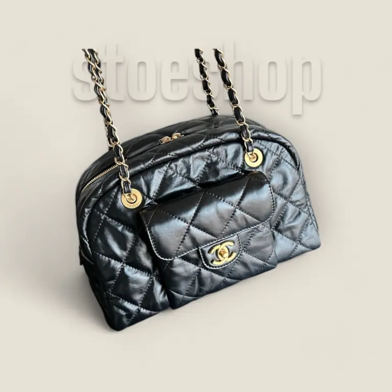 頂級精仿Chanel 24A Bowling Bag保齡球包——法國Montebello胎牛皮與復古砂金完美結合的時尚之選 頂級精仿Chanel