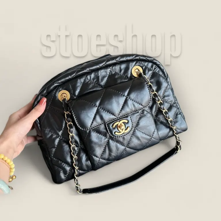 頂級精仿Chanel 24A Bowling Bag保齡球包——法國Montebello胎牛皮與復古砂金完美結合的時尚之選 頂級精仿Chanel